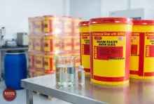 Sodium Silicate Water Glass close up in its supplied form, Oman